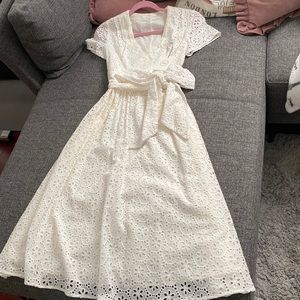 White beautiful eyelet dress